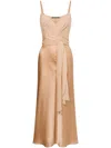 Alberta Ferretti Midi Satin Dress Clothing