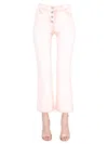 Alberta Ferretti Acid-wash Bootcut Jeans In Pink