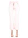 Alberta Ferretti Acid-wash Bootcut Jeans In Pink