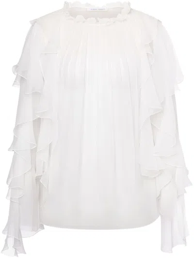 Alberta Ferretti Alberta Ferreti White Silk Blouse