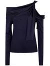 Alberta Ferretti Alberta Ferreti Cashmere Silk Blouse In Blue