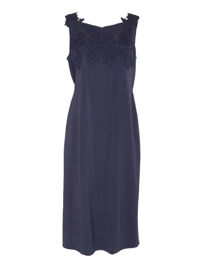 Alberta Ferretti Kids'  Abito Blu Con Applicazioni In Blue