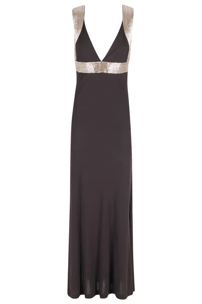 Alberta Ferretti Abito In Brown