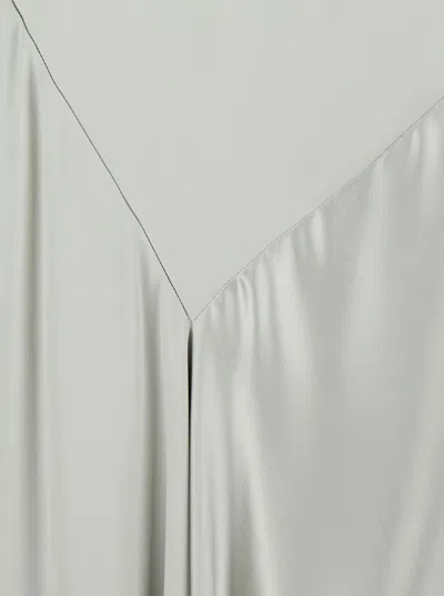 Alberta Ferretti Abito Raso Lucido In White