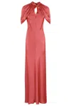 Alberta Ferretti Abito Satin In Viola