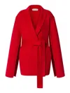 Alberta Ferretti Double-breasted Belted Blazer In Red