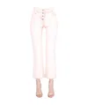 Alberta Ferretti Acid-wash Bootcut Jeans In White