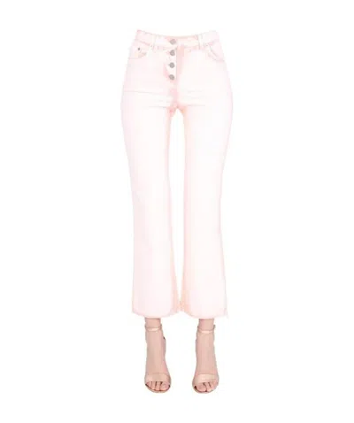 Alberta Ferretti Acid-wash Bootcut Jeans In Pink