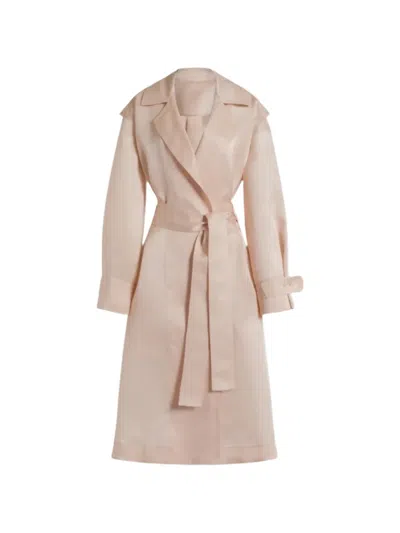 Alberta Ferretti Adjustable-cuffs Trench Coat In Pink