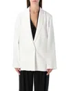 Alberta Ferretti Alberta Ferreti  White Stretch Cady Blazer
