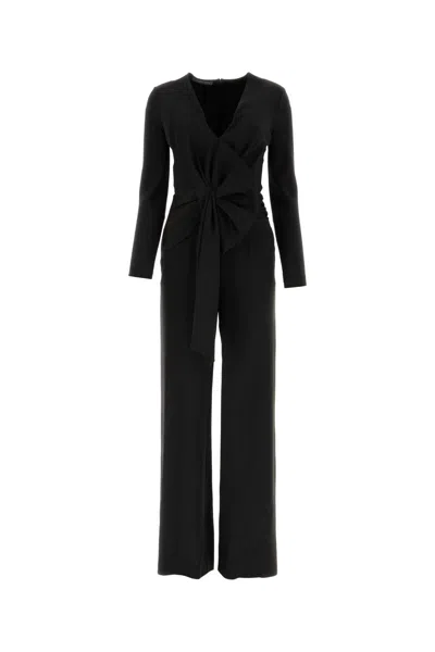 Alberta Ferretti Alberta Ferreti Black Acetate Blend Jumpsuit