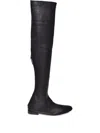 Alberta Ferretti Alberta Ferreti Black Leather Boots In Multi