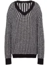 Alberta Ferretti Alberta Ferreti Black Oversized Viscose Sweater In Gray