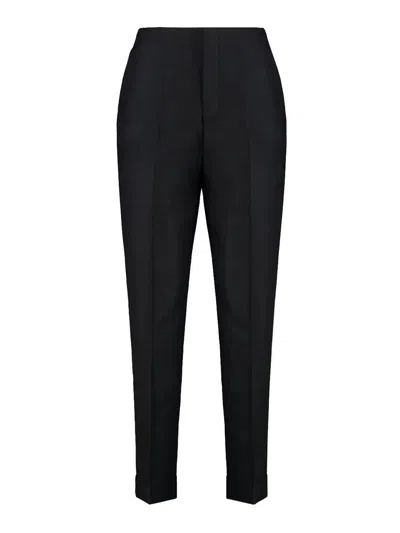 Alberta Ferretti Alberta Ferreti Black Virgin Wool Silk Pants