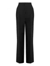 Alberta Ferretti Alberta Ferreti Black Viscose Straight Leg Pants In Black