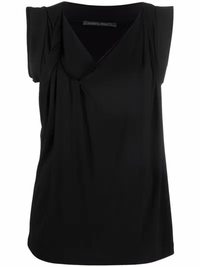 Alberta Ferretti Alberta Ferreti Black Viscose Top