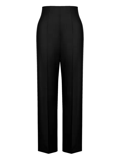 ALBERTA FERRETTI ALBERTA FERRETI BLACK WOOL BLEND CROPPED PANTS