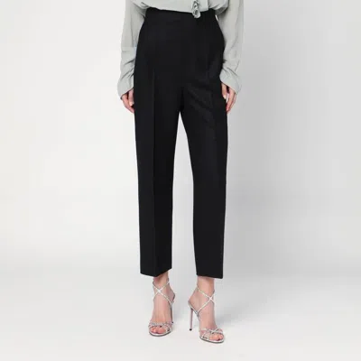 Alberta Ferretti Alberta Ferreti  Black Wool-blend Trousers In Blue
