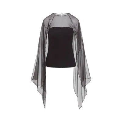 Alberta Ferretti Alberta Ferreti Brown Top In Black