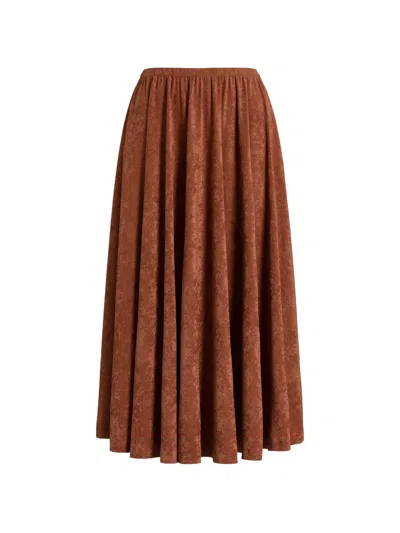 Alberta Ferretti Alberta Ferreti Brown Triacetate Polyester Elastane Skirt