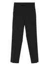 Alberta Ferretti Tailored Grey Trousers With Zip Closure In Black