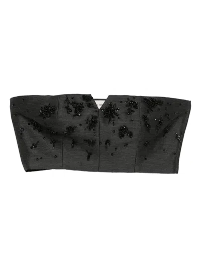 ALBERTA FERRETTI ALBERTA FERRETI GREY WOOL SILK TOP