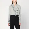 Alberta Ferretti Alberta Ferreti  Ice-colored Shirt With Floral Detail