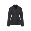 Alberta Ferretti Tailored Jacket With Flap Pockets And Lapel In Black