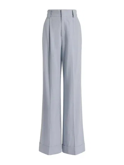 Alberta Ferretti Alberta Ferreti Light Blue Viscose Polyester Silk Pants