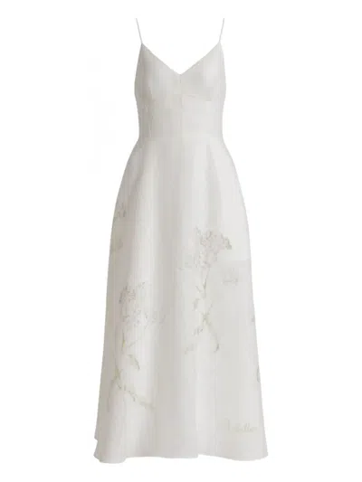 Alberta Ferretti Alberta Ferreti Linen Dress In White