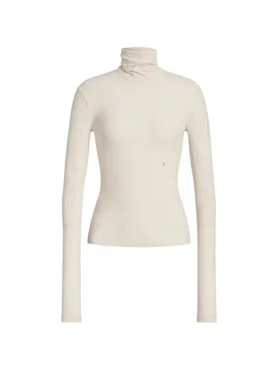 Alberta Ferretti Alberta Ferreti Nude Neutrals Triacetate Polyester Turtleneck In Multi
