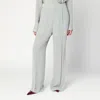 Alberta Ferretti High Waist Pleated Palazzo Trousers In White