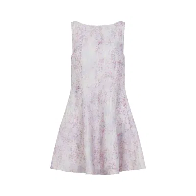 Alberta Ferretti Alberta Ferreti Printed Organza Mini Dress In Purple