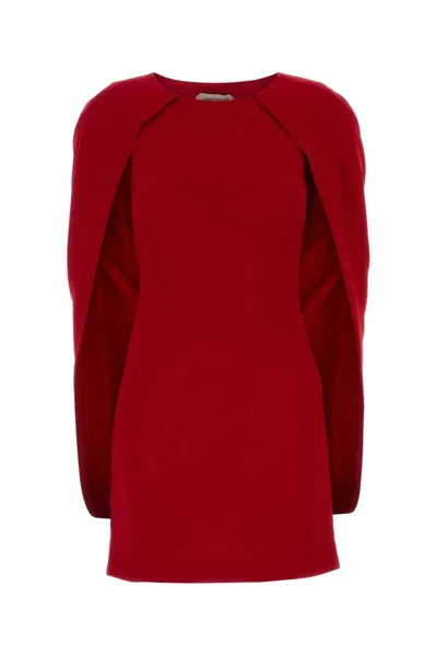 Alberta Ferretti Alberta Ferreti Red Stretch Crepe Mini Dress In Burgundy