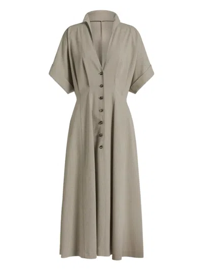 Alberta Ferretti Alberta Ferreti Tweed Grey Viscose Polyester Dress In Gray
