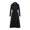Alberta Ferretti Alberta Ferreti Virgin Wool Midi Dress In Black