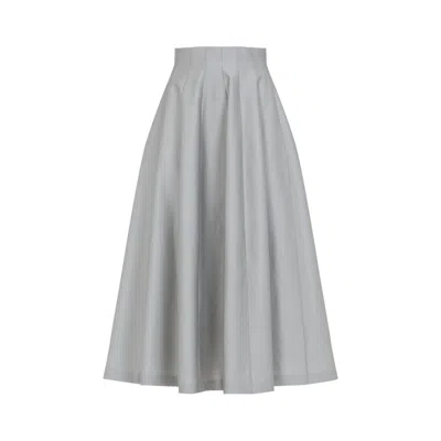 Alberta Ferretti Alberta Ferreti Virgin Wool Midi Skirt In Gray