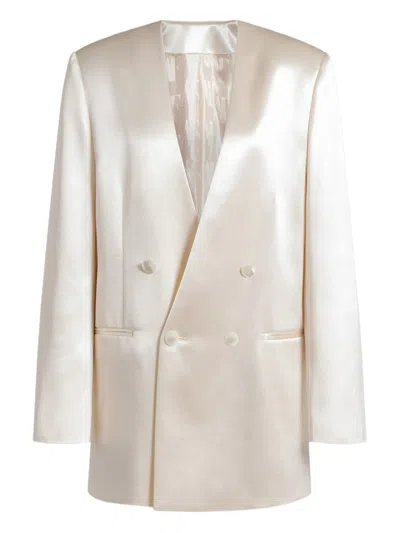 Alberta Ferretti Alberta Ferreti White Viscose Jacket In Silver