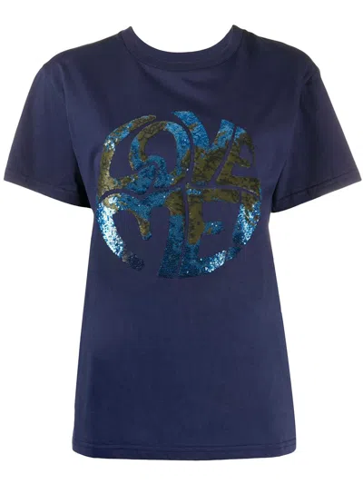 Alberta Ferretti Alberta Ferreti Women Blue Cotton T-shirt