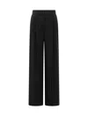 Alberta Ferretti Black Wide Leg Pants In Black