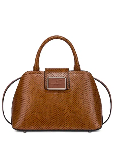 Alberta Ferretti Albi 33 Tote Bag In Brown