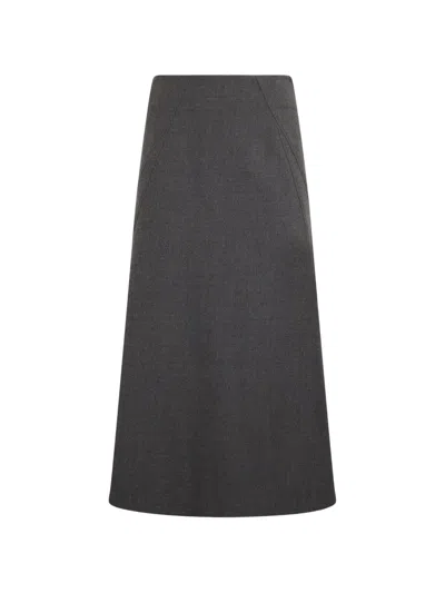 Alberta Ferretti A-line Flared Midi Skirt In Blue