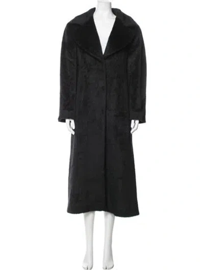 Pre-owned Alberta Ferretti Alpaca Coat In Black