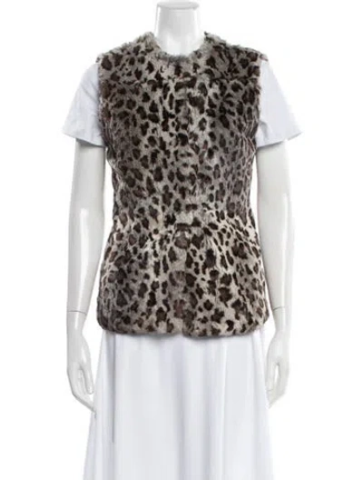 Pre-owned Alberta Ferretti Animal Print Vest In Gray