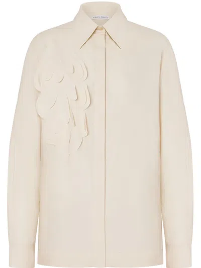 Alberta Ferretti Appliqué-detail Shirt In Neutrals