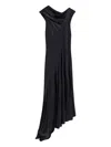 Alberta Ferretti Asymmetric-neck Maxi Dress In Black
