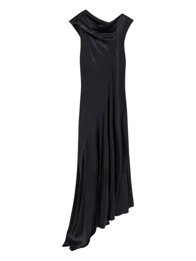 ALBERTA FERRETTI ASYMMETRIC-NECK MAXI DRESS