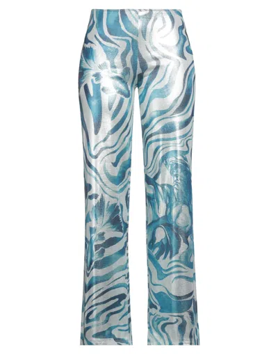 Alberta Ferretti Pants In Silver