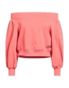 Alberta Ferretti Athleisure Woman Sweatshirt Coral Size 4 Cotton, Elastane In Pink