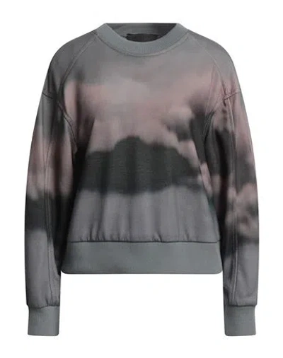 Alberta Ferretti Athleisure Woman Sweatshirt Grey Size 6 Polyester, Cotton, Polyamide, Elastane